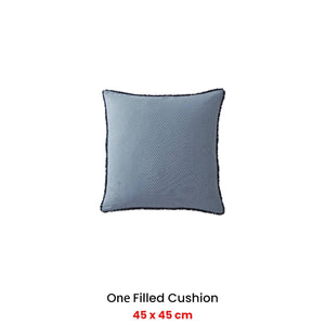 Logan & Mason One Yarmouth Blue Filled Square Cushion 45 x 45cm