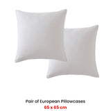 Platinum Collection Pair of Balmoral Lilac European Pillowcases 65 x 65cm