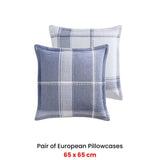 Private Collection Pair of Cannon White 100% Cotton Waffle European Pillowcases