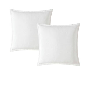 Platinum Collection Pair of Caspian White European Pillowcases 65 x 65cm