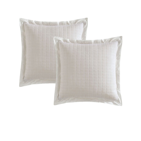 Private Collection Pair of Kingston Stone 100% Cotton Yarn Dyed Jacquard European Pillowcases 65 x 65cm