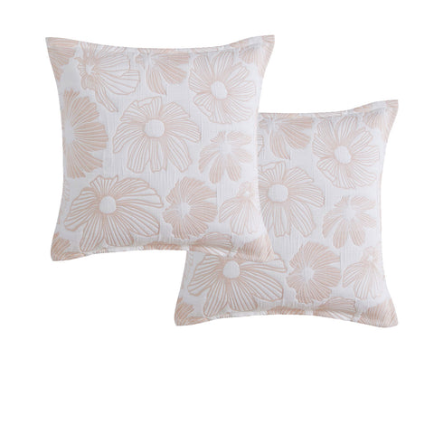 Platinum Collection Pair of Poppi Rose European Pillowcases 65 x 65cm