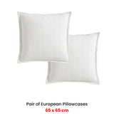 Platinum Collection Pair of Sierra White European Pillowcases 65 x 65cm