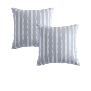 Logan & Mason Pair of Urban Stripe Charcoal European Pillowcases 65 x 65cm