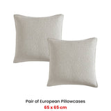 Private Collection Pair of Urban Stone 100% Cotton Waffle European Pillowcases