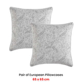 Private Collection Pair of Wren Ash European Pillowcases  65 x 65cm