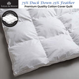 Logan and Mason 75% Duck Down 25% Feather Premium Quality Quilt King