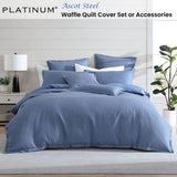 Platinum Collection Ascot Steel Waffle Quilt Cover Set Double