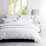 Platinum Collection Ascot White Waffle Quilt Cover Set King