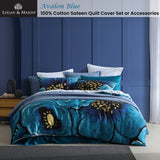 Logan and Mason 250TC Avalon Blue Cotton Sateen Quilt Cover Set King