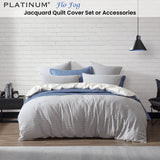 Platinum Collection Flo Fog Jacquard Geometric Quilt Cover Set King