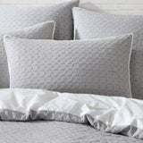 Platinum Collection Flo Fog Jacquard Geometric Quilt Cover Set King