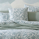 Platinum Collection Haven Surf Polyester Cotton Jacquard Quilt Cover Set Queen