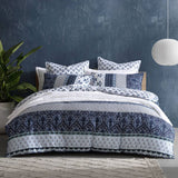 Logan & Mason Into the Blue 250TC 100% Cotton Sateen Quilt Cover Set Queen