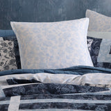 Logan and Mason 250TC Kai Blue Cotton Sateen Quilt Cover Set King