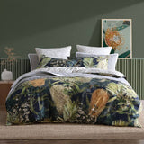 Logan & Mason Kiera Green 250TC 100% Cotton Sateen Quilt Cover Set King