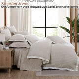 Private Collection Kingston Stone 100% Cotton Yarn Dyed Jacquard Quilt Cover Set King