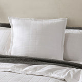 Platinum Collection Sierra White Cotton Matelasse Quilt Cover Set Super King