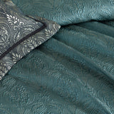 Davinci Valencia Emerald Damask Jacquard Quilt Cover Set Queen