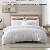 Private Collection Winton White Jacquard Quilt Cover Set King