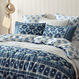 Logan and Mason 250TC Woolamai Blue Cotton Sateen Quilt Cover Set Super King