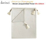 Davinci Octavia Champagne Woven Jacquard Bed Throw 135 x 220 cm