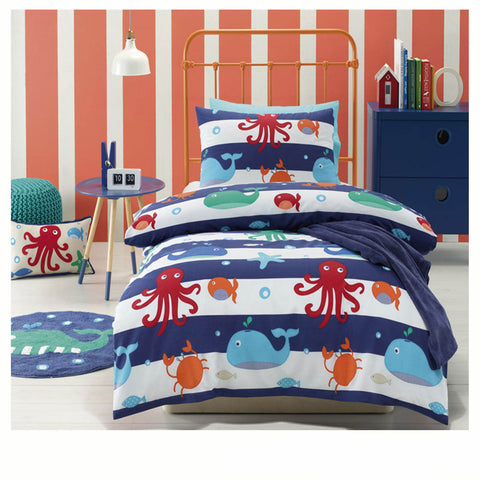 Jiggle & Giggle Sea Creature Quilt Cover Set Double