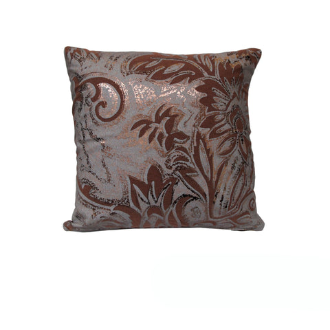 Rapee Moonlight Chocolate Metallic Print Cushion Cover 43 x 43 cm