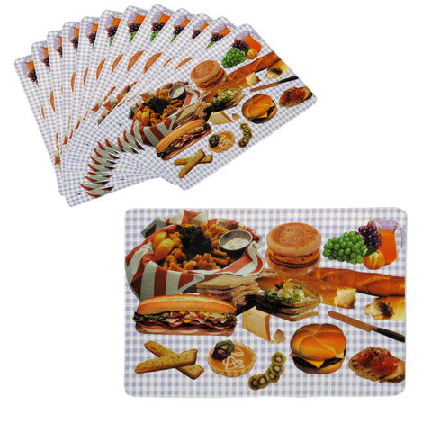 Set of 12 PVC Easy Care Placemats - Delicious Meals