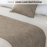 Jason Linen Look Sand Bed Runner Single/King Single