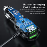 2 in 1 Dash Cam Car Charger Double USB 5V3.5A QC3.0 Fast 3.5M Cable