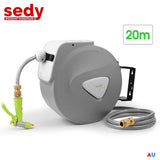 Garden Spray Gun Auto Rewind Wall Water Hose Mount Hose Reel 20M Retractable