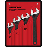 SEDY 4Pc Adjustable Wrench Set Shifter Heavy Duty SAE & Metric Household Repair