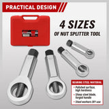 SEDY 4Pcs Metal Nut Splitter Kit Pressure Nut Cracker Remover Extractor Tool