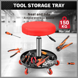 SEDY 150kg Load Pneumatic Roller Seat Mechanic Rolling Stool With Tool Tray AU