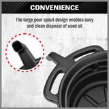 SEDY 8L Oil Change Pan Drain Tray Portable Dish Coolant Recovery Pan Black