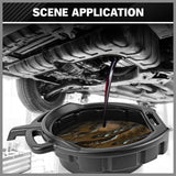 SEDY 8L Oil Change Pan Drain Tray Portable Dish Coolant Recovery Pan Black