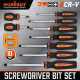 HORUSDY 10Pcs Magnetic Screwdriver Set Phillips Slotted Holder Magnetizer Au