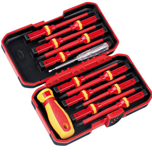 SEDY 13Pcs 1000V Magnetic Insulated Electrician Screwdriver Set VDE Certified