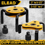 ELEAD 2Pcs Oil Filter Wrench Set Adjustable Oil Filter Change Set Engine Filters