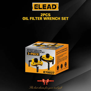 ELEAD 2Pcs Oil Filter Wrench Set Adjustable Oil Filter Change Set Engine Filters