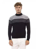 Alpha Studio Men's Black Viscose Sweater - 48 IT