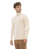 Alpha Studio Men's Beige Alpaca Leather Sweater - 52 IT