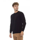 Alpha Studio Men's Black Viscose Sweater - 48 IT