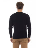 Alpha Studio Men's Black Viscose Sweater - 52 IT