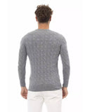 Alpha Studio Men's Gray Viscose Sweater - 48 IT