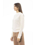 Alpha Studio Women's White Wool Sweater - 42 IT