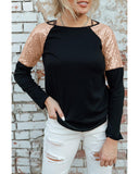 Azura Exchange Sequin Shoulder Long Sleeve Top - S