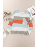 Azura Exchange Ribbed Knit Top with Pocket - M