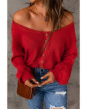 Azura Exchange Distressed Knit Patched Top - 2XL